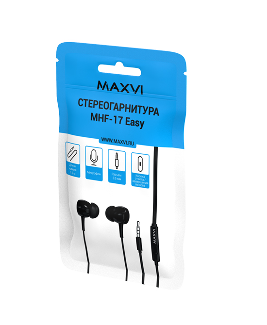 Купить Стереогарнитура Maxvi MHF-17 Easy black